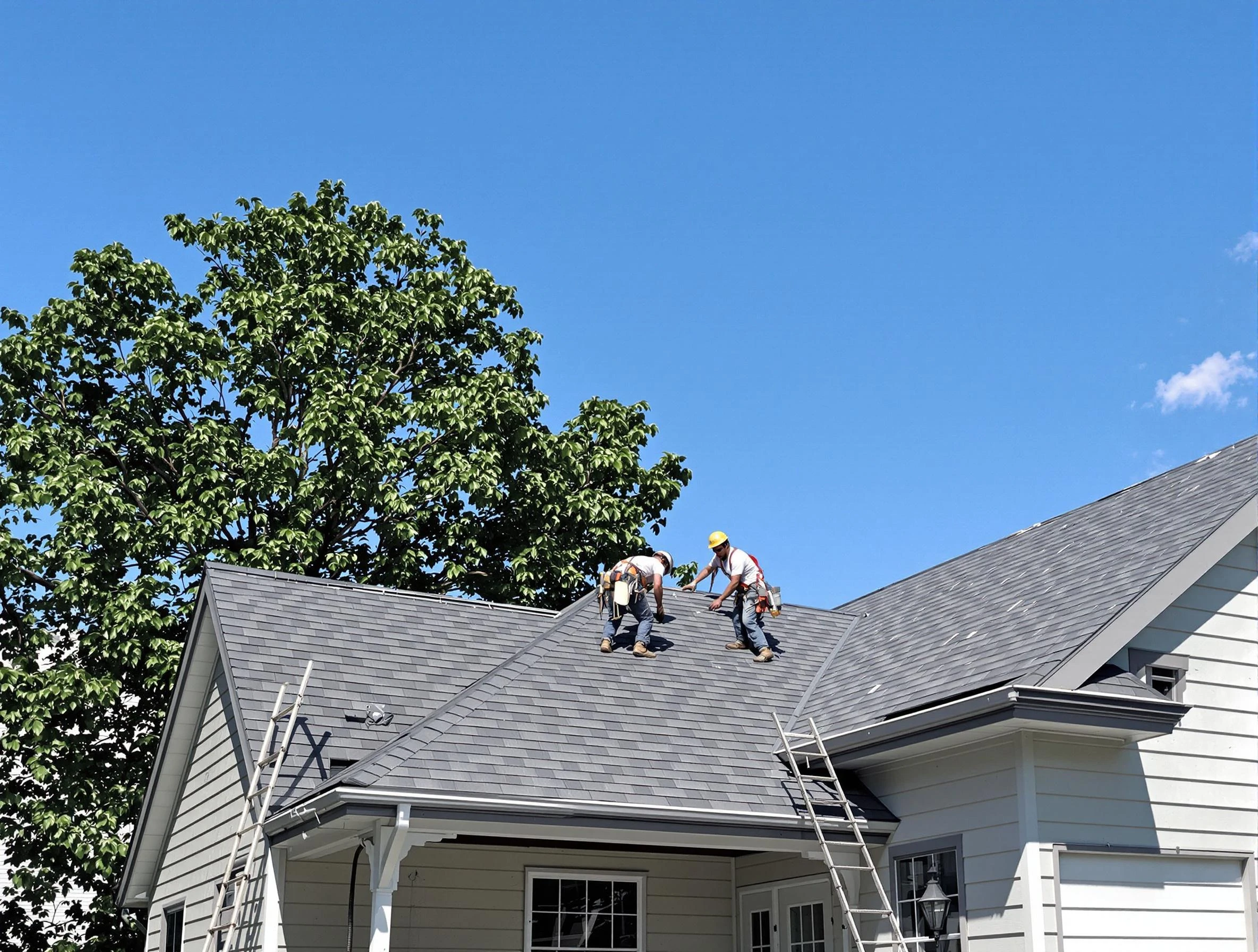Streetsboro Roofing Company crew finalizing a roof installation in Streetsboro, OH